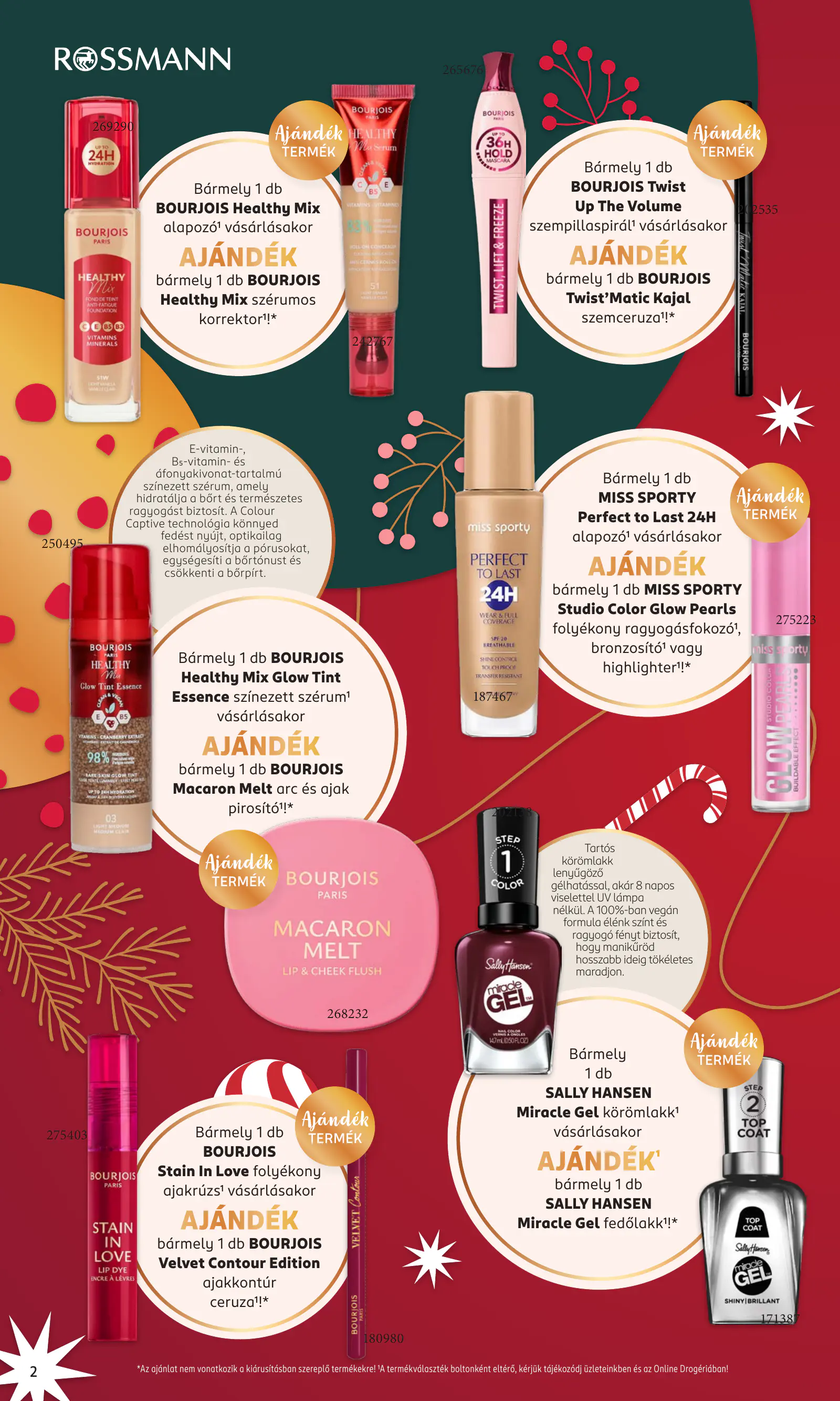 Rossmann Karácsonyi Beauty magazin, 2. oldal (nov. 2. – dec. 31.)