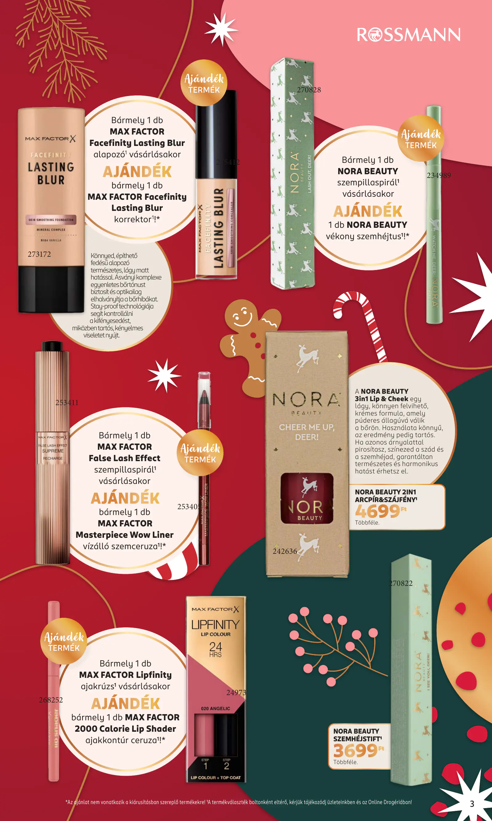 Rossmann Karácsonyi Beauty magazin, 3. oldal (nov. 2. – dec. 31.)