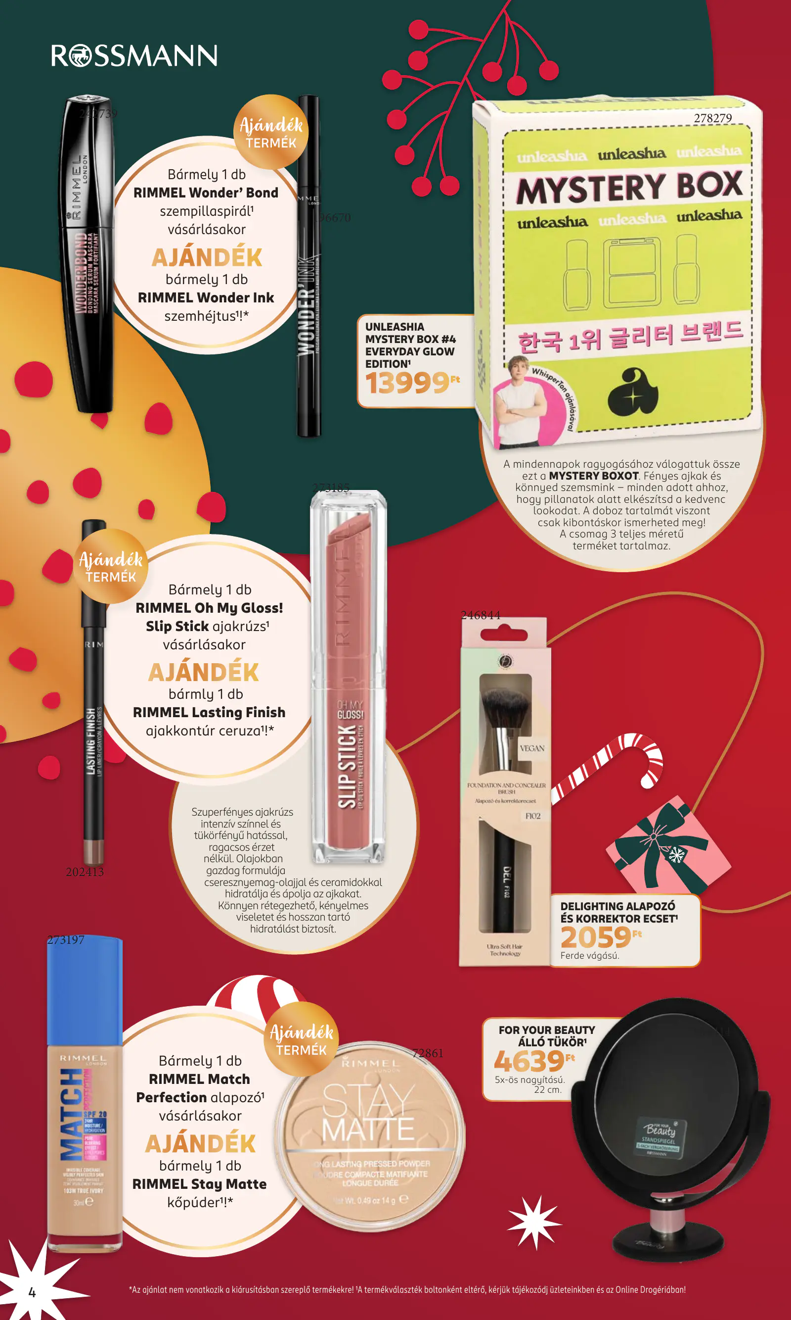 Rossmann Karácsonyi Beauty magazin, 6. oldal (nov. 2. – dec. 31.)