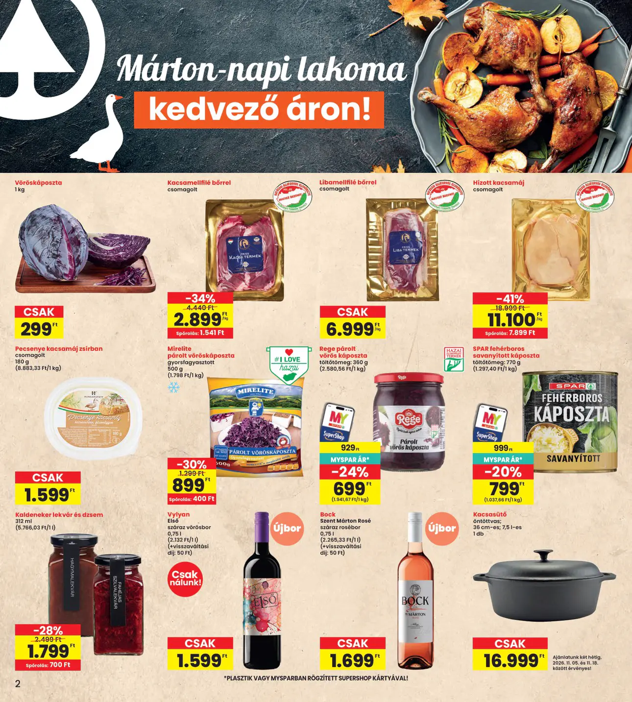 INTERSPAR szórólap, 2. oldal (nov. 5–11.)