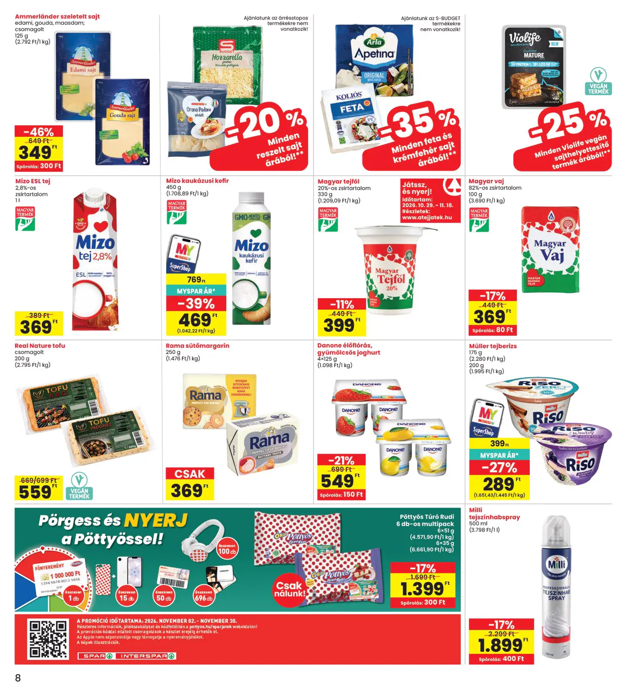 INTERSPAR szórólap, 8. oldal (nov. 5–11.)
