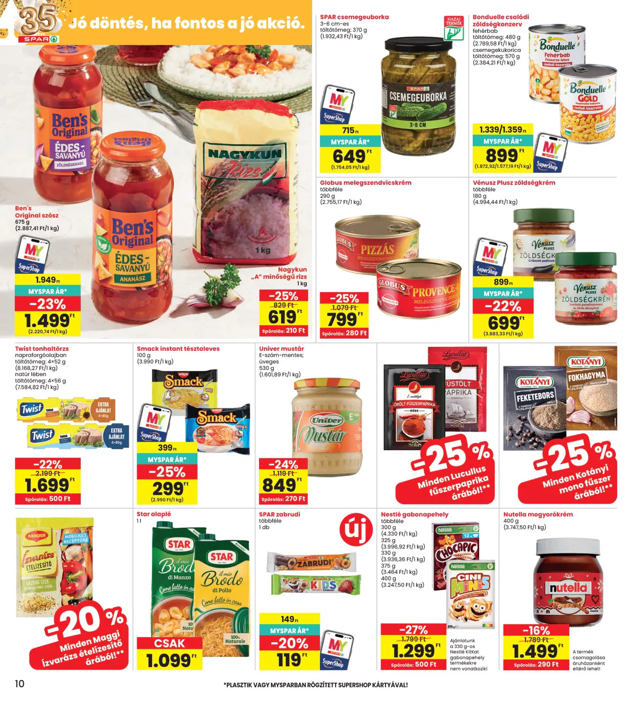 INTERSPAR szórólap, 10. oldal (nov. 5–11.)