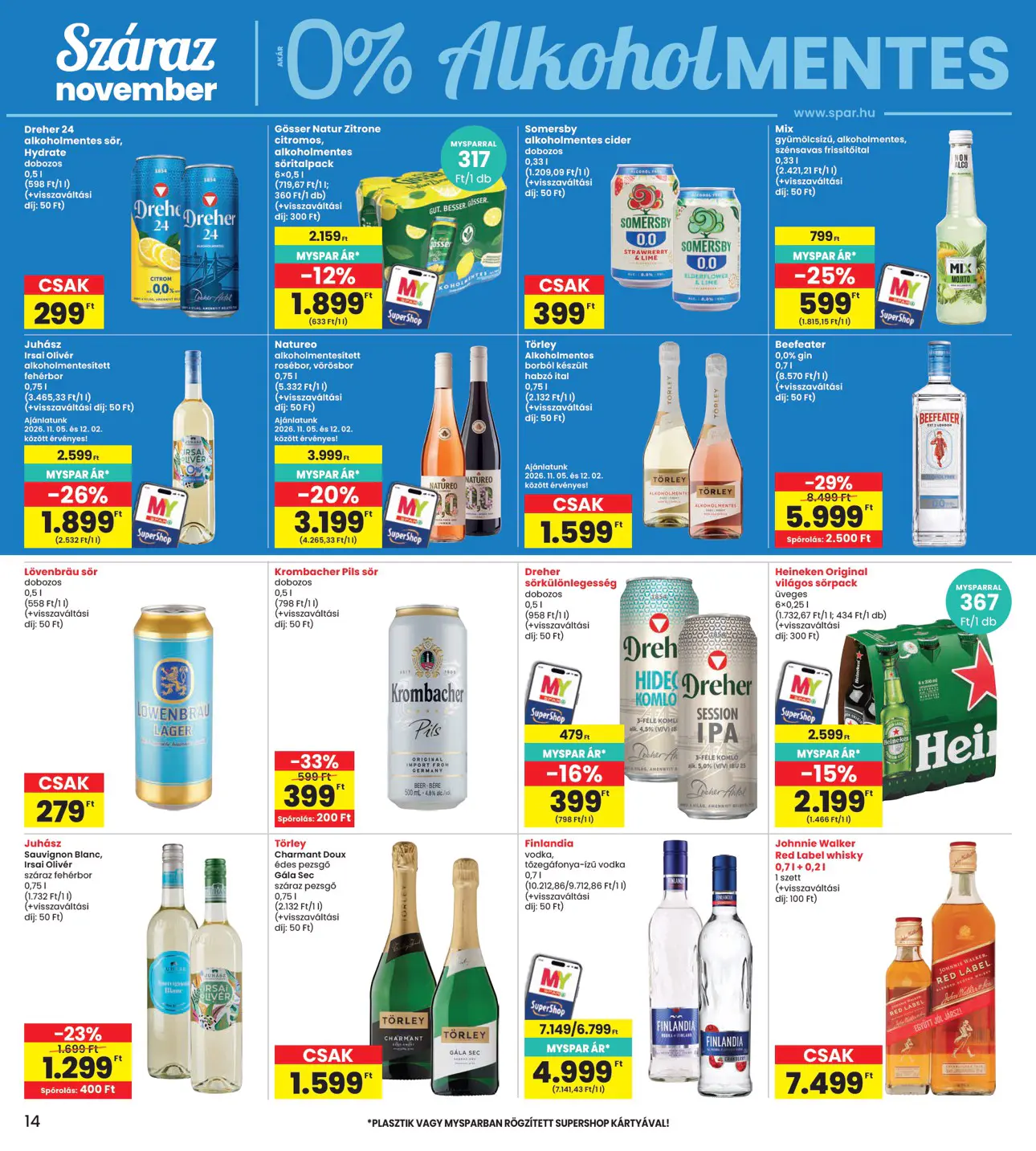 INTERSPAR szórólap, 14. oldal (nov. 5–11.)