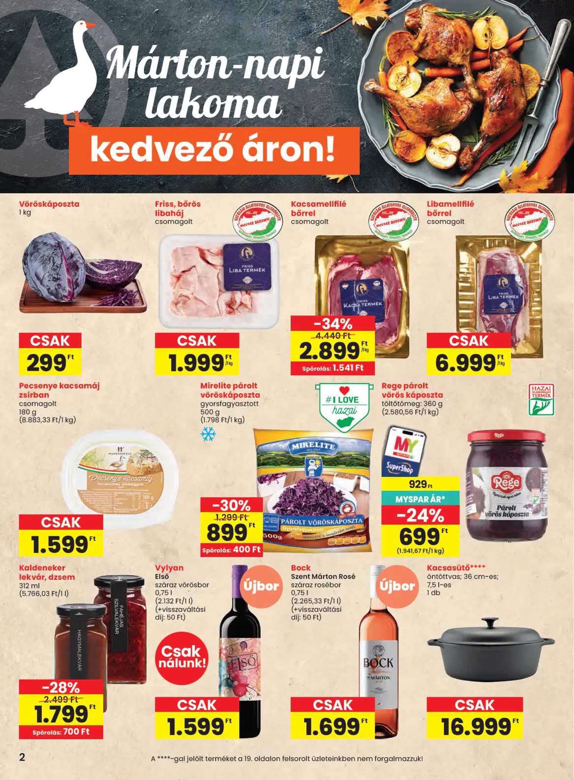 Spar szórólap, 2. oldal (nov. 5–11.)