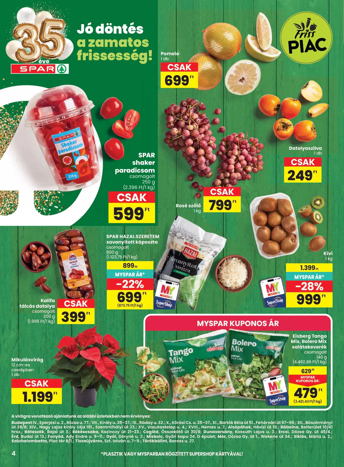 Spar szórólap, 4. oldal (nov. 5–11.)