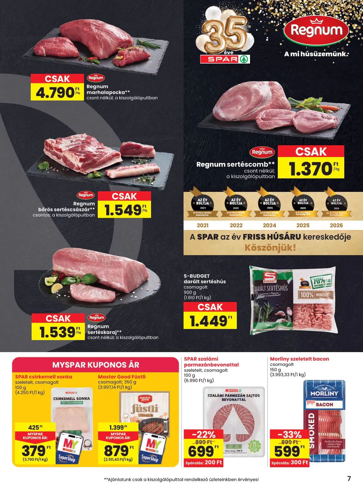Spar szórólap, 7. oldal (nov. 5–11.)