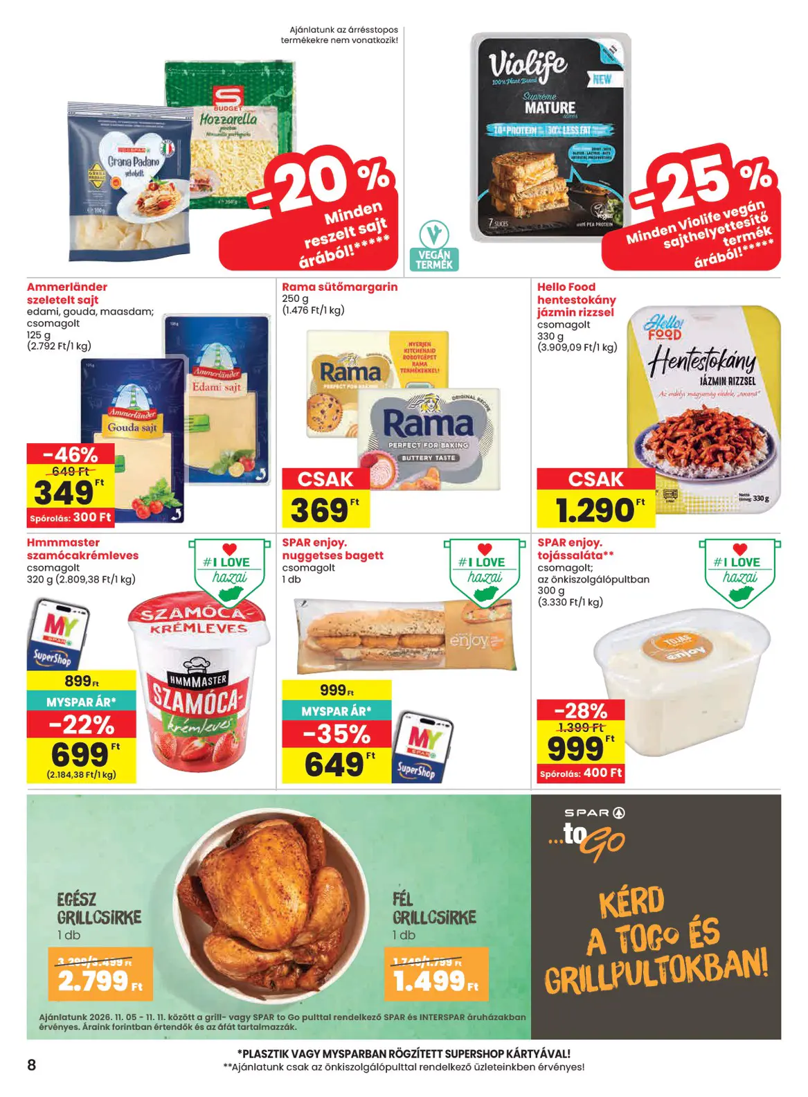 Spar szórólap, 8. oldal (nov. 5–11.)