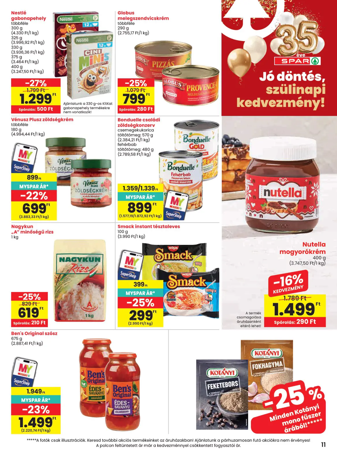 Spar szórólap, 11. oldal (nov. 5–11.)