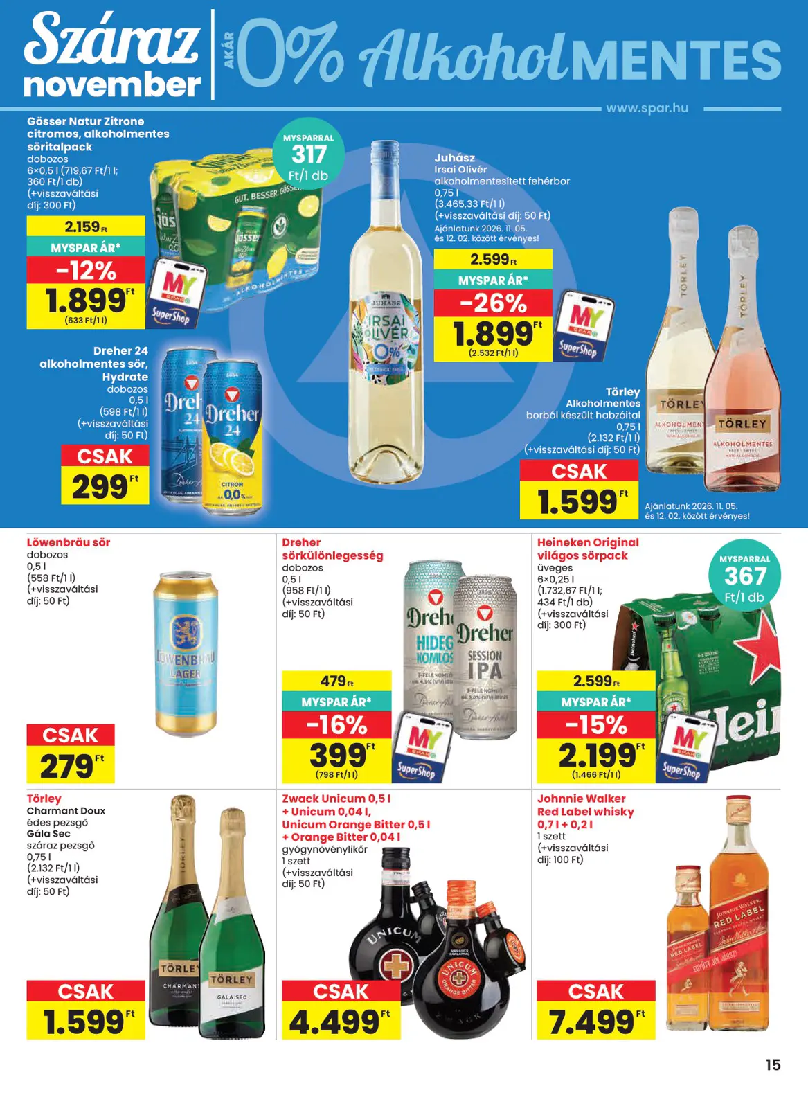 Spar szórólap, 15. oldal (nov. 5–11.)