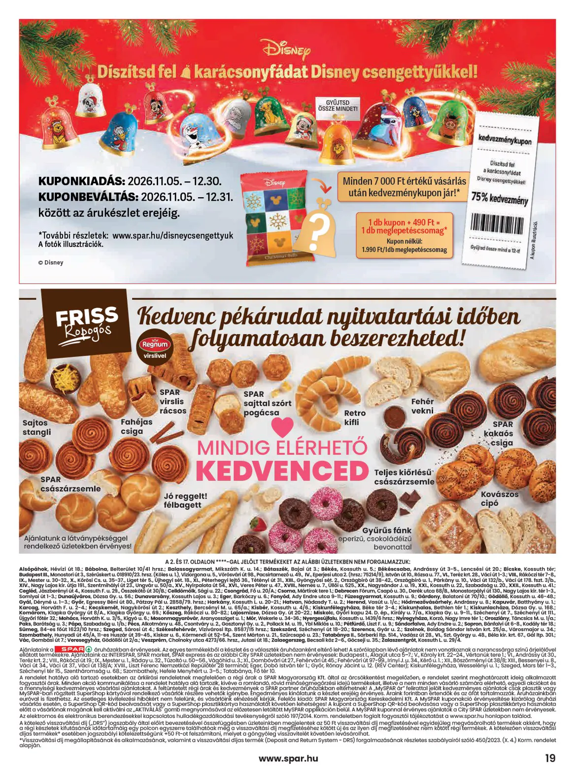 Spar szórólap, 19. oldal (nov. 5–11.)