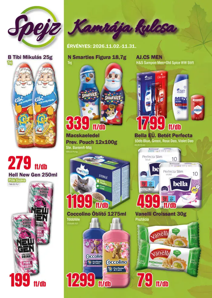 Spejz akciós újság, 1. oldal (nov. 2-ától)